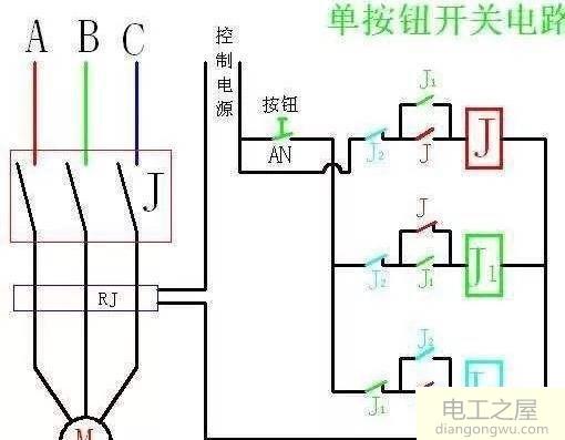 一个按钮能控制电机的起动停止吗