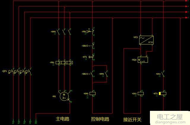 如何用光电开关控制380V370W电机延时断开