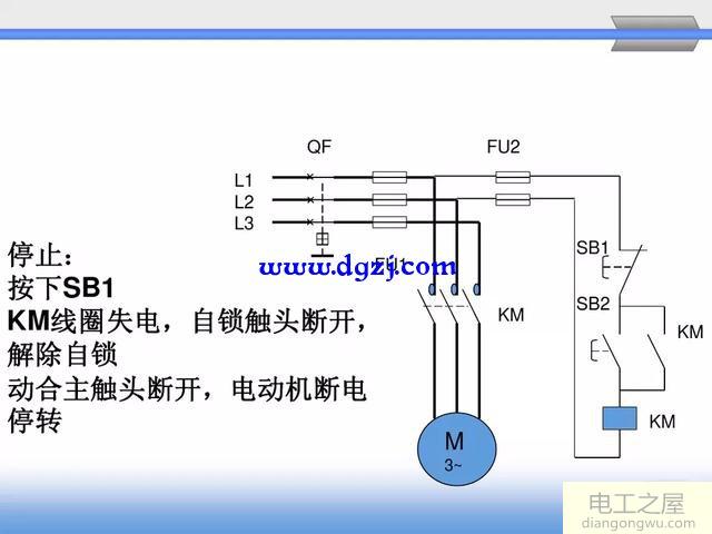 举例分析电动机自锁(连续正转)控制电路原理