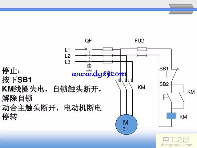 举例分析电动机自锁(连续正转)控制电路原理