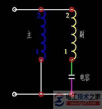 单相电机正反转的接线图